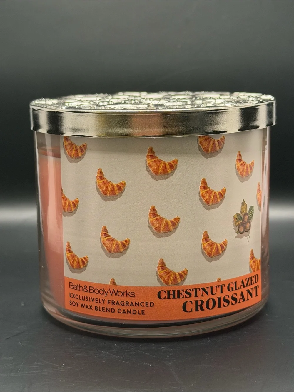 Bath & Body Works 3-Wick Chestnut Glazed Croissant Candle - 14.5 Oz - Picture 2 of 6